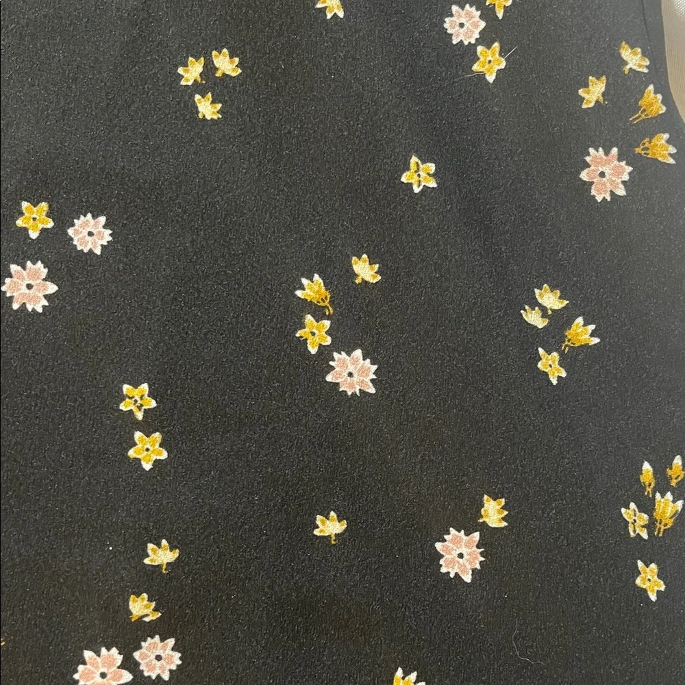 LOFT Black Floral Long Sleeve Dress - Picture 2 of 12